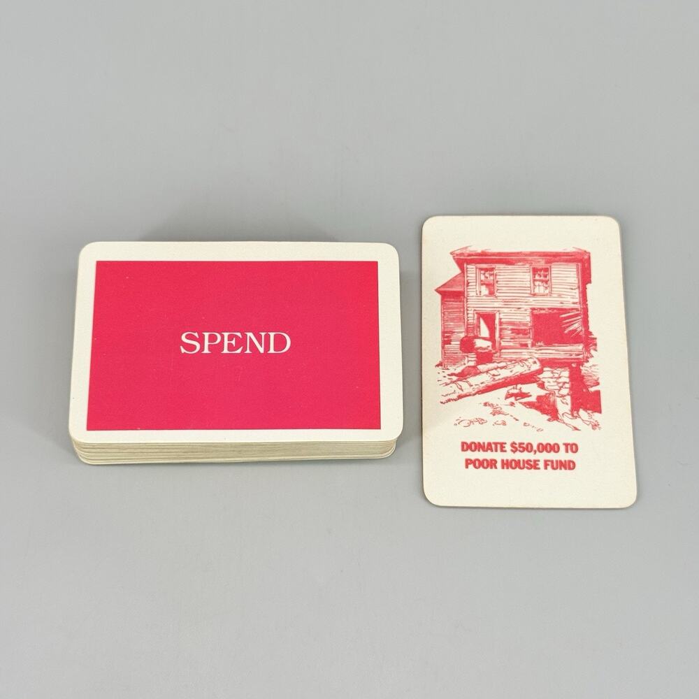 Selchow & Righter 1985 Go For Broke Board Replacement 41 Spend Cards Only
